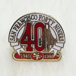 🔮 5/$25 Vintage NFL San‎ Francisco 49ers 40th Anniversary Pin